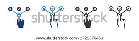 Choice icon set collection multi-style.