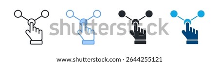 Choice Icon Set Multiple Style. Design In Outline, Blue, Glyph, Dual Tone