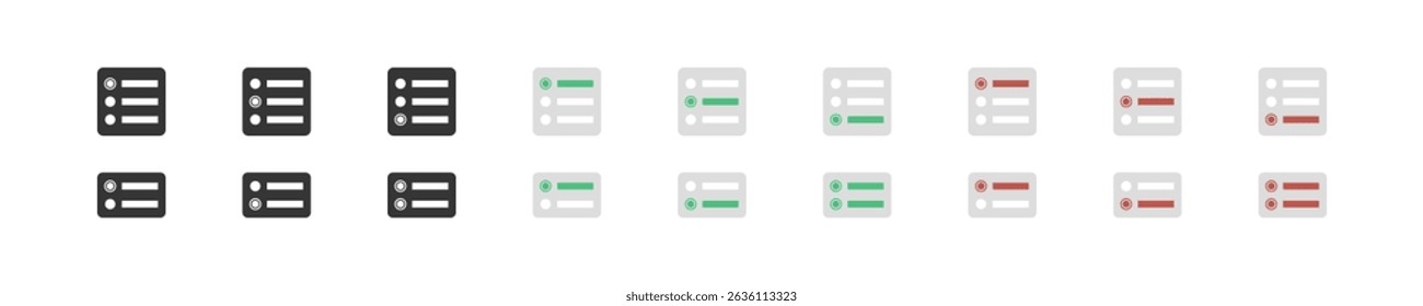 Choice icon set. Option graphic sign. Selection icons in vector design. Form pictogram