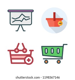 choice icon set. vector set about comparative, shopping cart and shopping basket icons set.