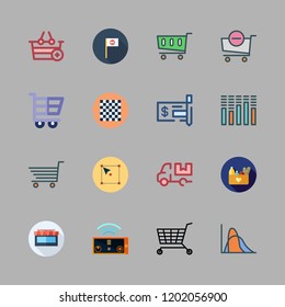 choice icon set. vector set about groceries, shopping basket, supermarkets and wrong way icons set.