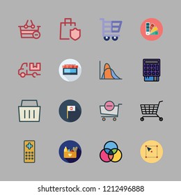 choice icon set. vector set about palette, point of service, pantone and supermarkets icons set.