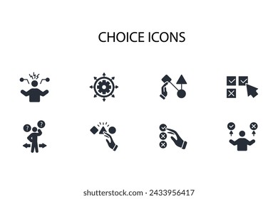 Choice icon set.vector.Editable stroke.linear style sign for use web design,logo.Symbol illustration.