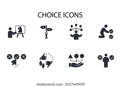 Auswahl Symbol set.vector.Editable stroke.linear style Zeichen für Web-Design verwenden, logo.Symbol-Illustration.