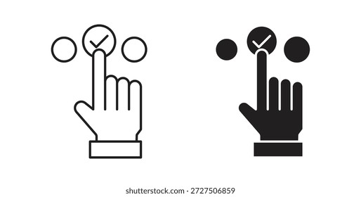 Choice icon in simple flat trend modern graphic design abstract logotype element