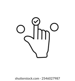 Choice icon Thin line art isolated