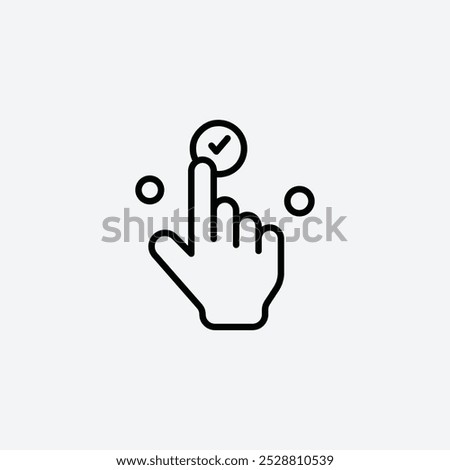 Choice icon in tree different line stroke sizes.