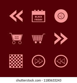 choice icon. choice vector icons set chess board, black friday calendar, left arrow and right arrow