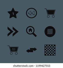choice icon. choice vector icons set left right arrows, shopping cart, chess board and hotel one star