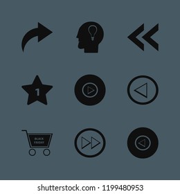 choice icon. choice vector icons set right arrow, hotel one star, bulb head and shopping cart