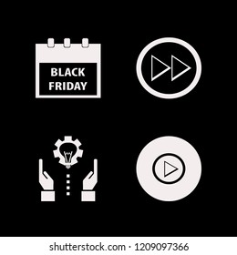 choice icon. choice vector icons set black friday calendar, technology progress and right arrow