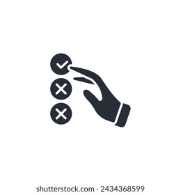 choice icon. vector.Editable stroke.linear style sign for use web design,logo.Symbol illustration.