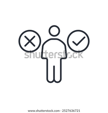 choice icon. vector.Editable stroke.linear style sign for use web design,logo.Symbol illustration.