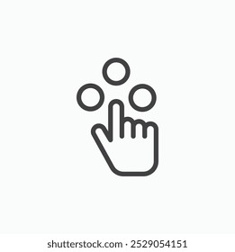 Choice icons set. filled and line illustration