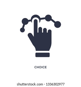 choice isolated icon. Simple element illustration from ethics concept. choice editable logo symbol design on white background. Can be use for web and mobile.