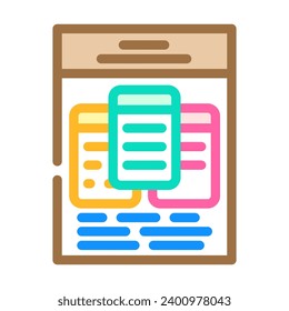 choice list color icon vector. choice list sign. isolated symbol illustration