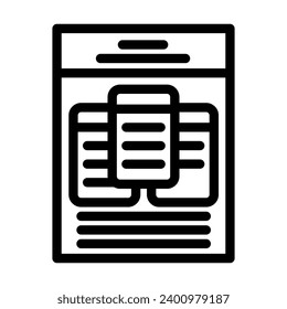 choice list line icon vector. choice list sign. isolated contour symbol black illustration