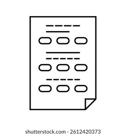 choice list line icon vector. choice list sign. isolated contour symbol black illustration