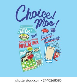 CHOICE MOO, GRAPHIC  TYPOGRAPHY VECTOR, T-SHIRT DESIGN VECTOR