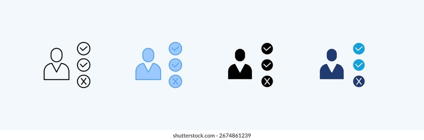 Vector de ilustración de íconos múltiples de elección