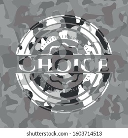 Choice on grey camo texture