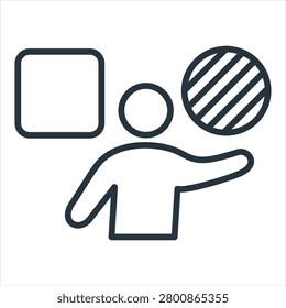 Choice Outline Icon Vector Illustration