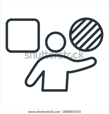 Choice Outline Icon Vector Illustration