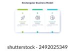 Choice with paper white square divided into 3 parts placed in horizontal row. Concept of 3 stages of strategy development. Simple infographic design template. Modern minimalism vector illustration.