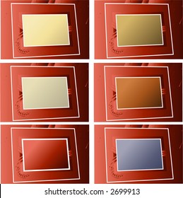 choice of postcard frame vector  colors