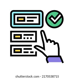 vector de icono de color de calidad de elección. signo de calidad de elección. ilustración de símbolo aislado