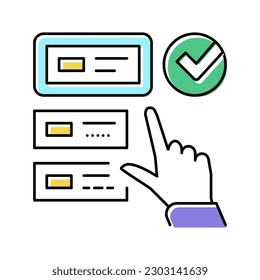 choice quality color icon vector. choice quality sign. isolated symbol illustration