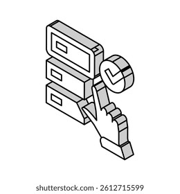 choice quality isometric icon vector. choice quality sign. isolated symbol illustration