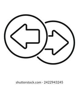 Choice report icon outline vector. Sign object. Report grid box
