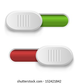 Choice switch for web design vector template isolated on white background.