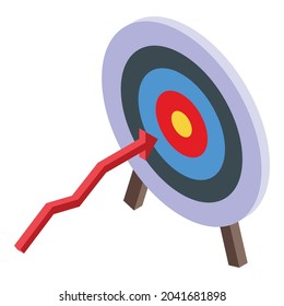 Choice target icon isometric vector. Self education. Digital process
