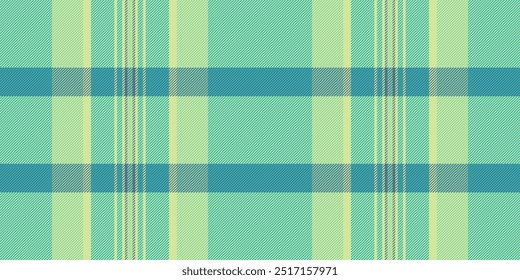 Choice textile tartan background, thin plaid vector texture. Continuity seamless pattern check fabric in lime and teal colors palette.