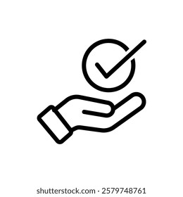 choice value icon, top service, thin line symbol on white background - editable stroke vector illustration eps 10