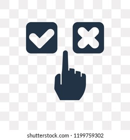 Choice vector icon isolated on transparent background, Choice transparency concept can be used web and mobile