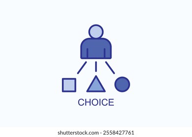 Choice vector, icon or logo sign symbol illustration