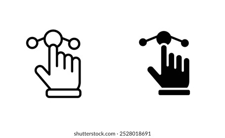 Icono del Vector de la opción fijado en color blanco y negro.