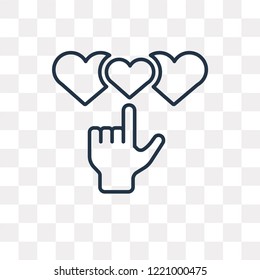 Choice vector outline icon isolated on transparent background, high quality linear Choice transparency concept can be used web and mobile