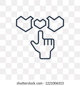 Choice vector outline icon isolated on transparent background, high quality linear Choice transparency concept can be used web and mobile