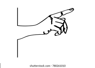 choice would be the leader through the hands that refers to a person. continuous drawing of the forefinger