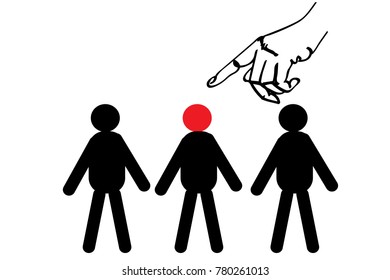 choice would be the leader through the hands that refers to a person