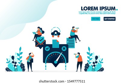 Choice Of Yes Or No On Speedometer. Tick And Cross To Upload Documents. Verify Of Email. Simple Tick Symbol Vector Illustration For Landing Page, Web, Banner, Template, Mobile Apps, Ui, Flyer, Poster