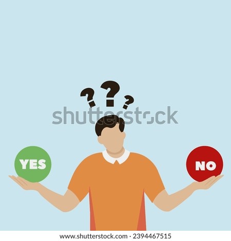 choice of yes or no. sign yes, no