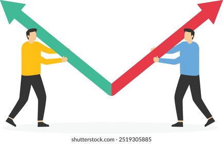 Choices and Finding or Choosing the right path. Vector illustration

