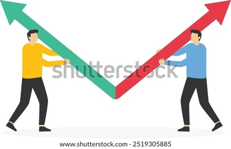Choices and Finding or Choosing the right path. Vector illustration

