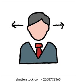 Choices hand-drawn icon vector graphic illustration