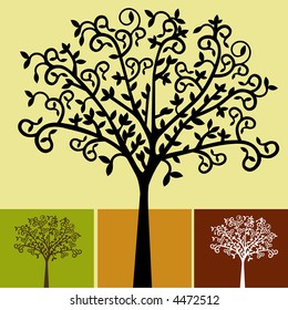 choices of tree colors vector